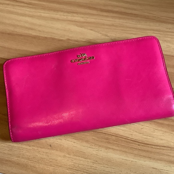 Coach Leather Snap Long Wallet Preloved - Picture 1 of 8